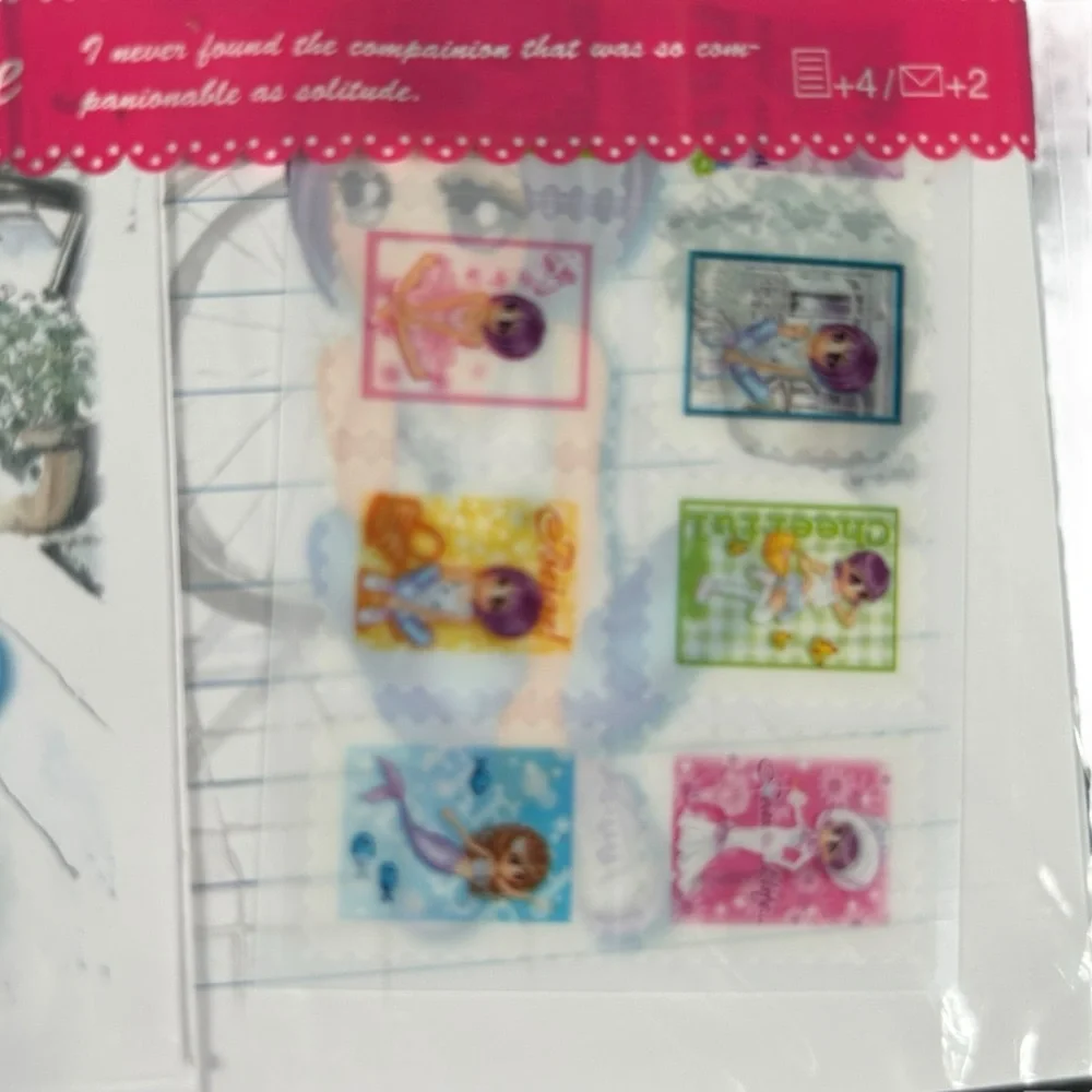 Vintage Y2K Sunflower Fancy Elegance Beige Letter Set Korean Stationary Kawaii
